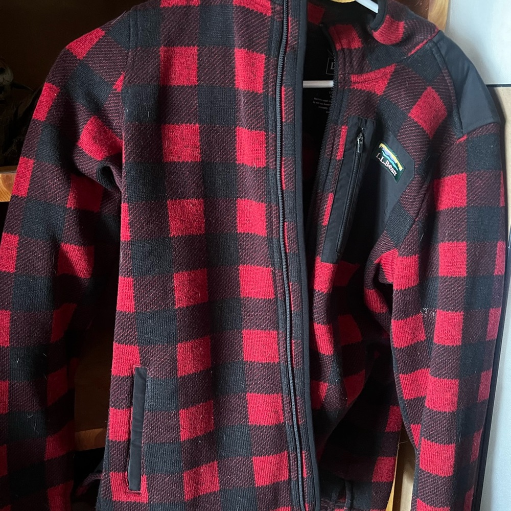 L.L. Bean Red and Black Plaid Jacket
